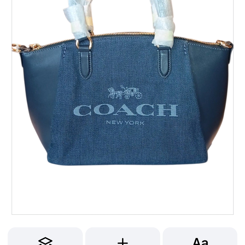 Coach Navy Blue Satchel - Picture 4 of 7